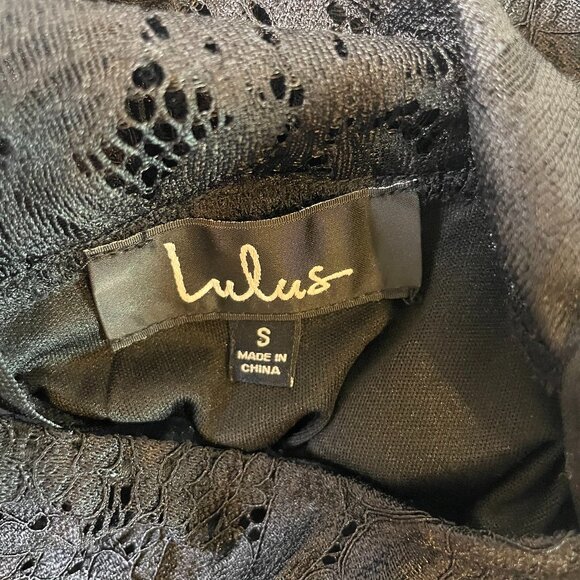 Lulus Size S Everleigh Black Lace Mini Skater Dress Lined Sleeveless Round Neck - Picture 15 of 16